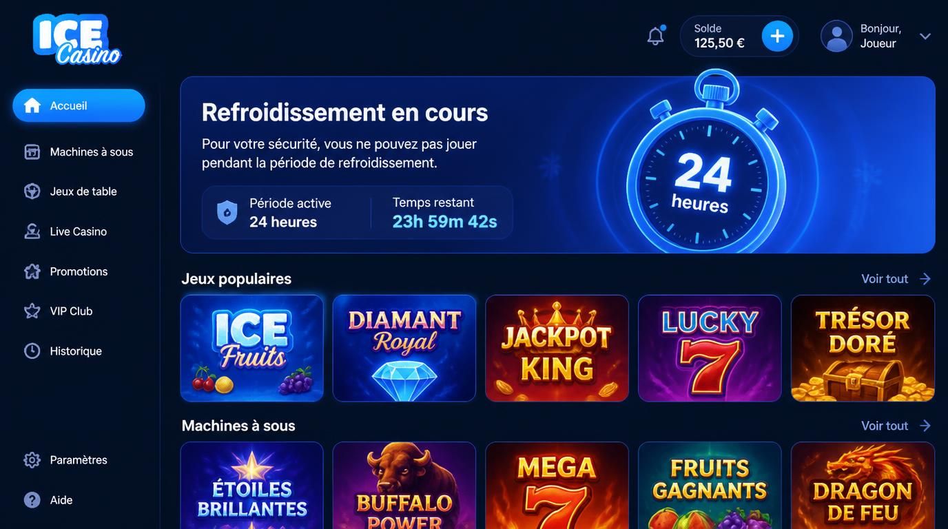  Illustration d’un délai de réflexion de 24 heures avant changement de limite de dépôt. 