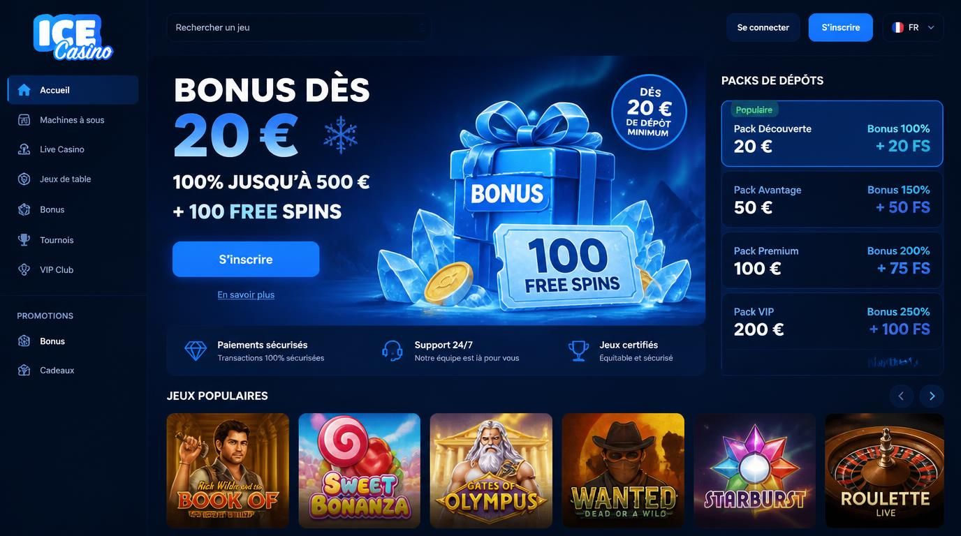 Image montrant bonus d’inscription et free spins dès petit dépôt.